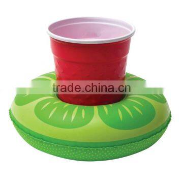 PVC Inflatable Doughnut Drink Cup Holder Float Swimming Pool Water Party Toys photo-4