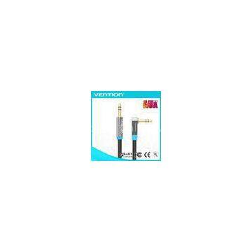 Right Angle Connector 3.5mm Stereo Audio Cable 3 Pole Black Coiled Cables for Cell Phone