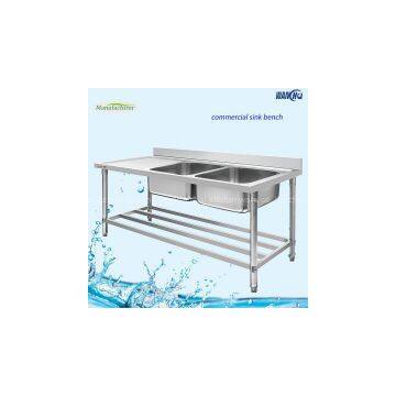 Double Bowl Sink,Stainless Steel Double Bowl Work Table