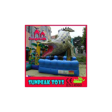 SL-1314 Vivid Crocodile Giant Inflatable Slide