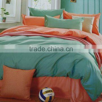 4 pieces plain dyed silk cotton satin bed sheet set