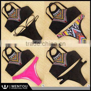 Hot Sell Fashion Pringting Vintage Sexy Brazilian Bikini