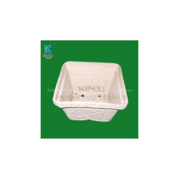 Custom Biodegradable Bagasse Material Pulp Flower Seeds Pot