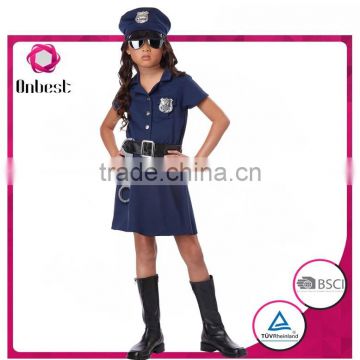 Cool girl carnival cosplay police costume children favorite onepiece police costume