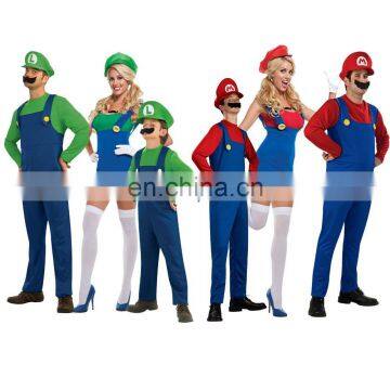 Hot sale mans girls boys mario costume high quality funny costume AGM2397