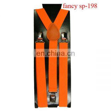 Promotional orange color elastic gallus suspenders