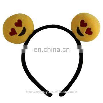 wholesale Emoji Smiley heart eye kids headband