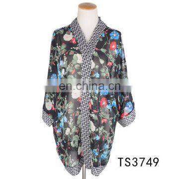 TOROS best selling custom print lady chiffon shawl ponchos for women