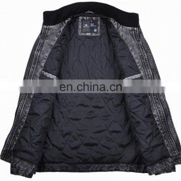 2017 Lastest Fashion Hot Sale Diamond Quilted pu Men Long Jacket photo-2