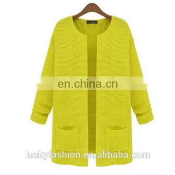 High Quality Wholesale Long Knit Cardigan Woman Sweater