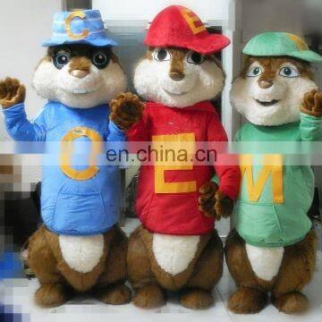 hot sale mascot costume alvin and the chipmunks costumes for adults