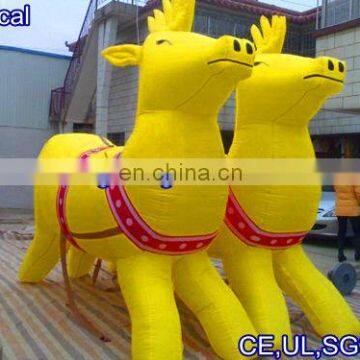 Yellow Horse inflatable Christmas decoration