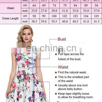 Grace Karin Many Colors Sleeveless Cotton Cheap Short 50s Retro Print Dress CL6086-17# photo-6