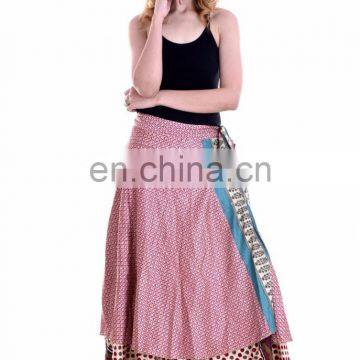 Summer printed rapron Skirts Indian Patchwork Cotton Boho Beach Bollywood Hippie Casual Wear Long Skirt Maxi