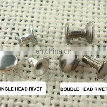 double cap head metal decorative rivets for shoes bag clothing