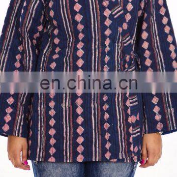 Cotton Quilted Kimono Style Jacket Printed Reversible Jacket photo-3