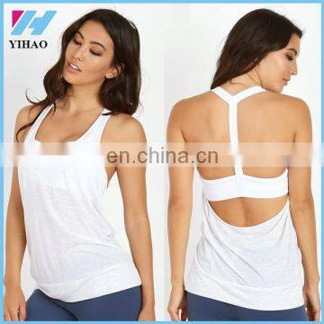 Trade assurance Yihao womens Activewear Yoga white tank tops