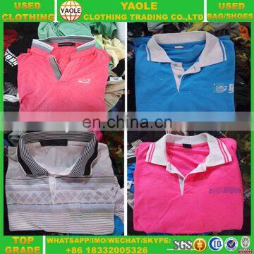 used clothing in australia men collar t-shirt wholesale used clothing