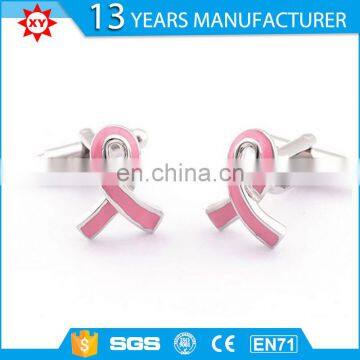 Custom Breast cancer signs silk knot cufflinks