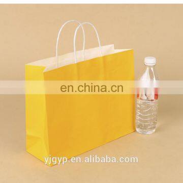 Accept logo printed twisted handle kraft paper bag