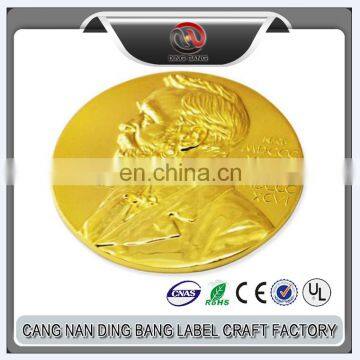 Free Design Die Cut Gold Enamel Custom 3D Human Logo Metal Challenge Coin for Souvenir Gift