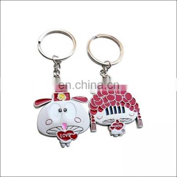 Custom couple charactor metal keycahins wholesale