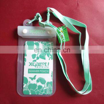 Waterproof cell phone neck hanging bag