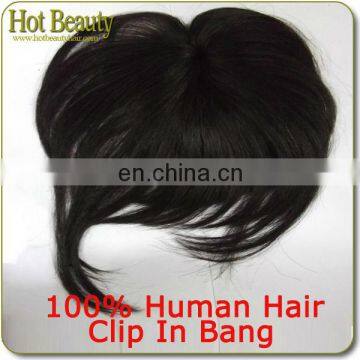 5A Top Quality 100% Virgin Sliky Bang Clip On Bangs Eurasian Closure