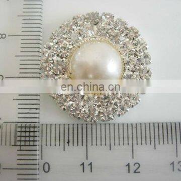 Bling rhinestone pearl buckles for shoes