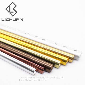 Material Aluminium Metal Bullnose Quadrant Gold Quarter Round Trim photo-4