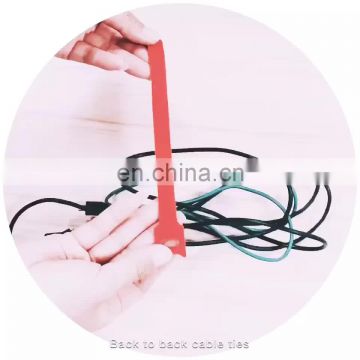 Flexible durable colorful micro hook loop cable tie