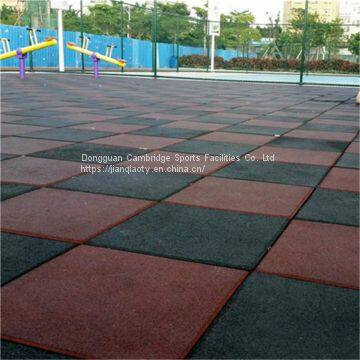 Outdoor safety mat factory gym covered with 2.0 cm green floor tiles