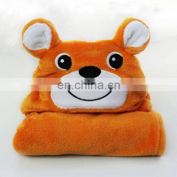 Baby Blanket Cute Bath Soft Flannel Fleece Boys and Girls Hood Blanket photo-5