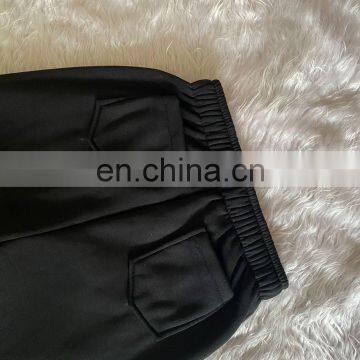 Custom Logo Wholesale Women Winter Ruched Stacked Joggers Sweatpants photo-6