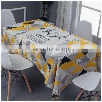 Waterproof Cotton Linen Nordic Fashion Style All Over Printed Fancy Table Cloth For Living Room Dining Room photo-3