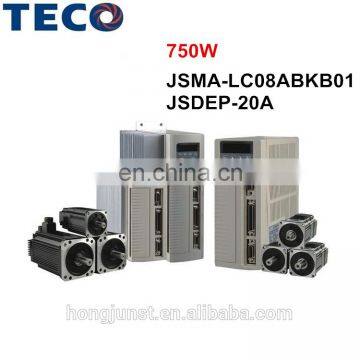 TECO 750W ac servo motor + driver JSMA-LC08ABKB01 + JSDEP-20A