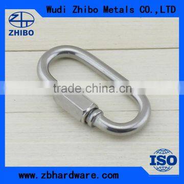 High Polished Stainless Steel Material Oval Shaped Quick Link Carabiner Spring Carabiners photo-3