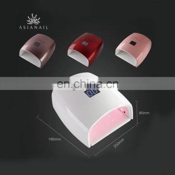 Asianail 2020 newest  red right 48W nail led uv nail lamp for nails