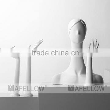 Fiberglass Woman Mannequin Head,Female Abstract head mannequin,Cheap White Head,Dispaly Jewelry/ hat /scarf H1083