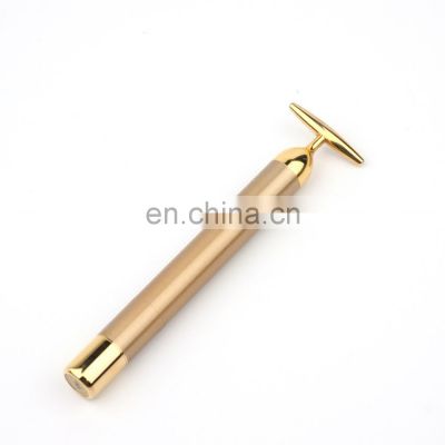 Original inFace Gold-plated Massage Stick Skin Facial Eye Massage Instrument IPX7 Waterproof 24K Face-lift Gold Beauty Bar