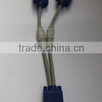 30cm 1 in 2 Out VGA Y Splitter VGA Switch Cable for Computer Monitor photo-2