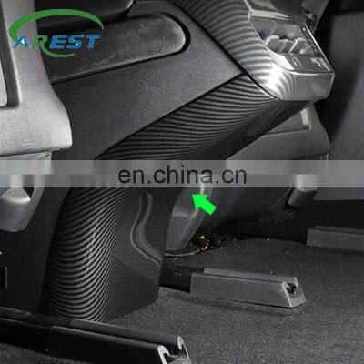 For Tesla Model 3 Interior Decoration rear kick protective cover Armrests Kick Anti-kick Protection sparkle Carbon fiber