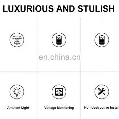 Luxury Car Charger Wireless For Benz GLC/C Class With 15W QC 3.0 USB Phone Charging Pads Accessories 2016+ photo-5