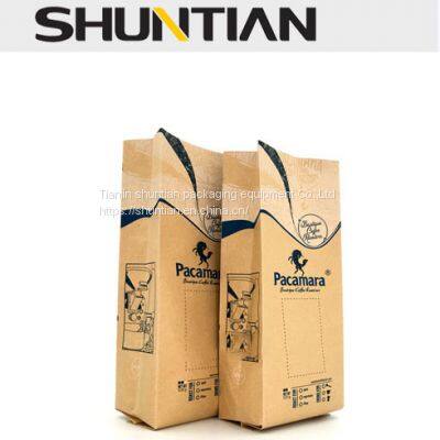 kraft coffee side gusset paper bag