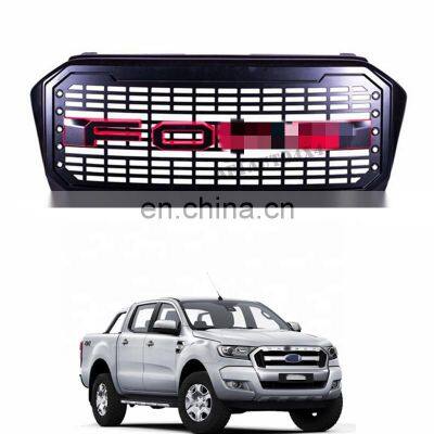 Led Light Customs Car Grills Auto Front Grille  For RANGER T7 2015-2017