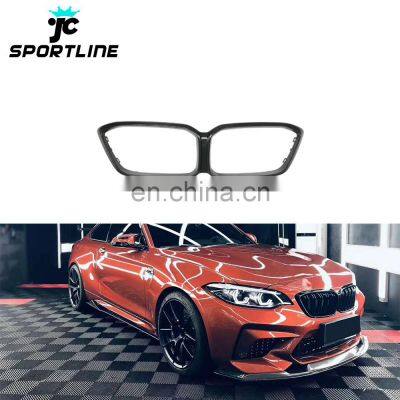 Carbon Fiber F87 M2 Competition Car Front Kidney Grill Covers for BMW M2 2019-2020