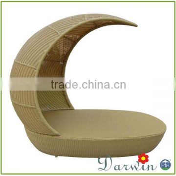 High Quality Rattan Sofa Bed Outdoor Round Wicker Lounge