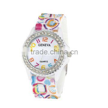 Hot Mix Colors Floral Geneva Watch photo-2