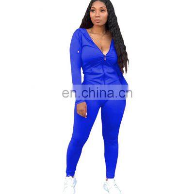 Custom Brand Women Jogger 2 Piece Pants Set Sweatsuit For Women 2021 Jogging Suit Tracksuit Top+pants Zipper Coat photo-4