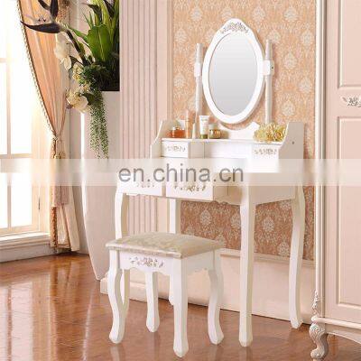 Wood White Dressing Custom Dresser With Mirror photo-2